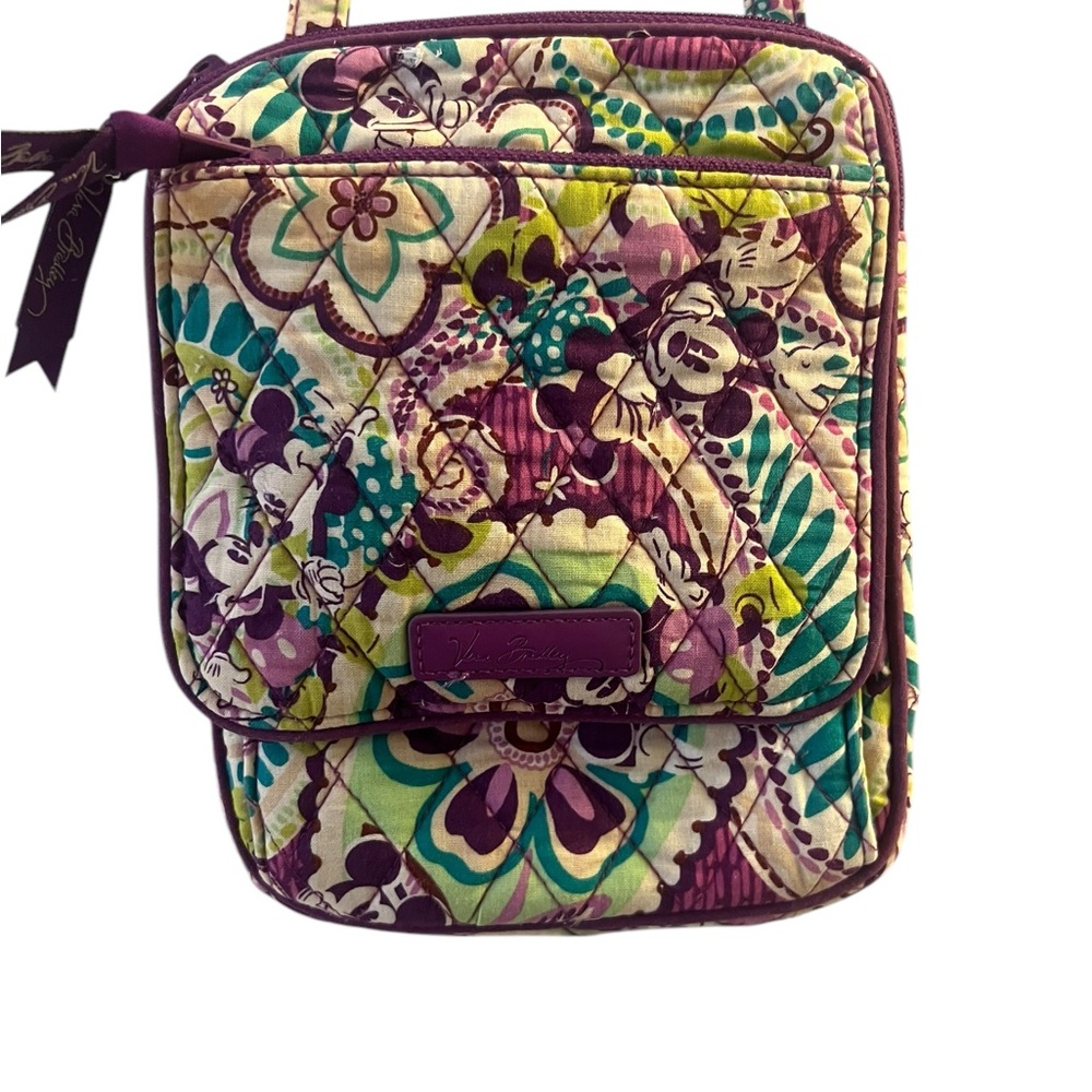 Vera Bradley X Disney Parks  Plums Up Mickey and Minnie Crossbody Small Purse - Picture 3 of 13